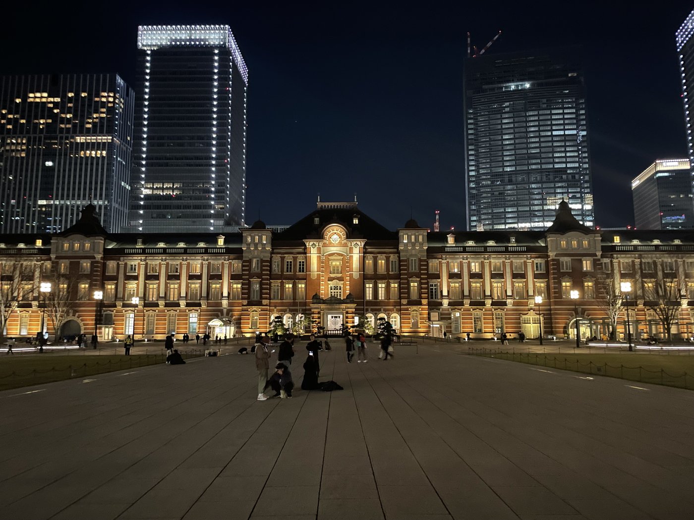 Tokyo Station Marunouchi illuminated at night
