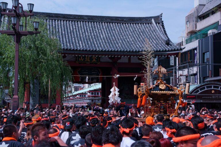 Japanese Festivals (Matsuri): Their Origins and Meaning Mikoshi, Kaminarimon and the Crowd